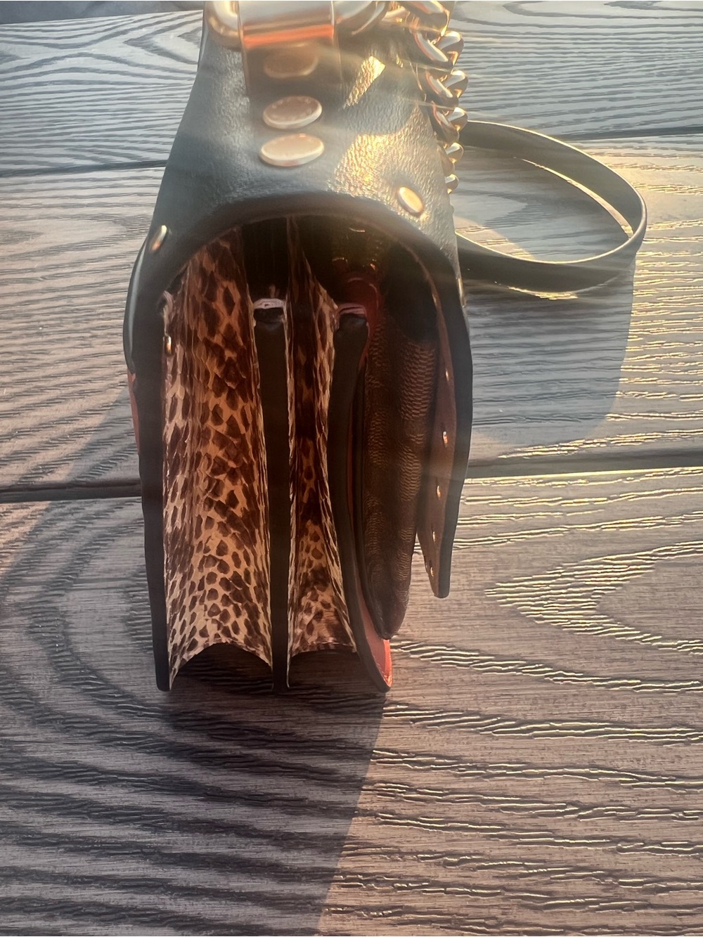 COACH KLARE CROSSBODY IN SIGNATURE SNAKE EMBOSSED WITH RIVETS 90400 - Picture 12 of 14